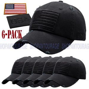 American Flag Unisex Vintage Baseball Hat : 6 Pack